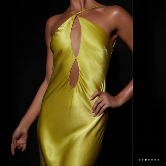 MESHKI XS DRESS SATIN CUT OUT MAXI - Picture 10 of 16